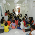 Crianças e adolescentes participam de projeto de leitura em Santana do Ipanema
