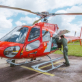 Helicóptero do Samu Alagoas transfere alagoano vítima de acidente em Fortaleza
